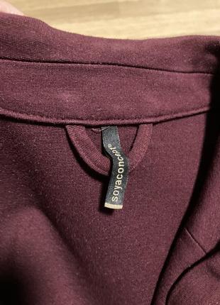 Трикотажный жакет пиджак бордо2 фото