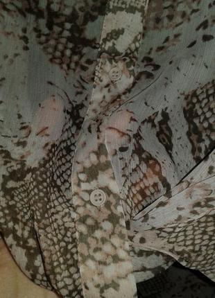Легка блуза змеиньій принт3 фото