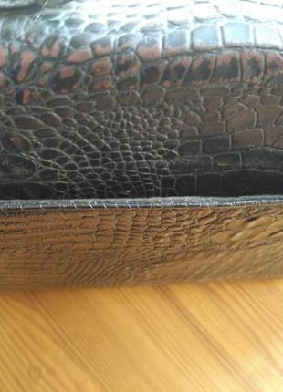 Шикарний портфель зі шкіри крокодила з кодовим замком. вінтаж.8 фото