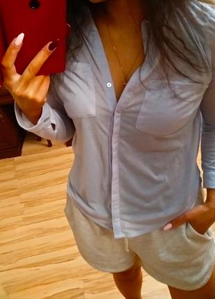 Стильна натуральна блуза сорочка планка, розмір m-xxl