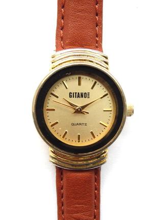 Gitano классические часы из сша с кожаным ремешком механизм isa1 фото