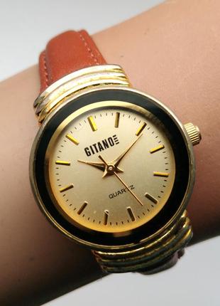 Gitano классические часы из сша с кожаным ремешком механизм isa7 фото