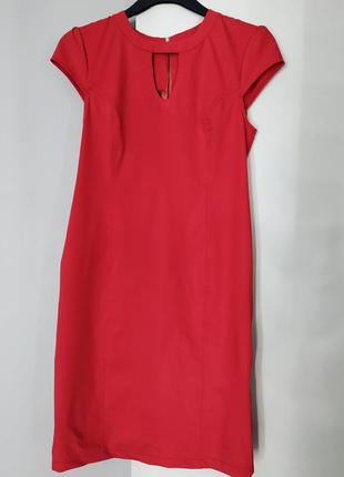 Красное платье футляр ben-lex
