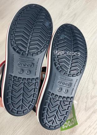 Босоножкисандали крокс ( сандалии кроксы) crocs crocband sandal navy/red3 фото