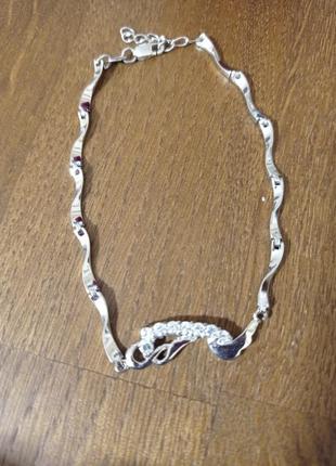 Срібний браслет, довжина 19 см