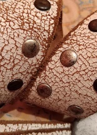 Ремень кожаный франция винтажный стильный бомба длинна 113 см. ширина 3,6 см.