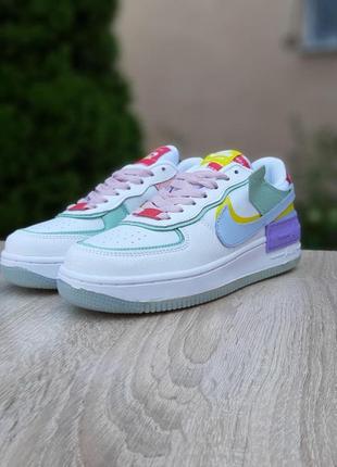 Женские кроссовки nike air force 1 shadow цветные / жіночі кросівки найк6 фото