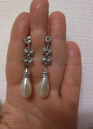 Серьги висюльки 3 пары бижутерия .