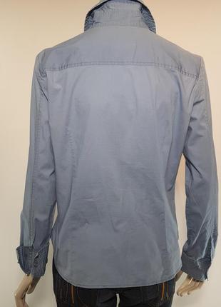 Рубашка блузка "tom tailor"  голубая хлопковая на кнопках (германия).6 фото