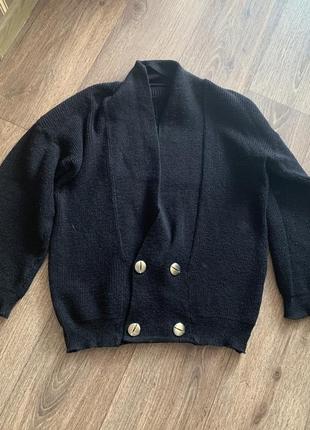 Кардиган чорний оверсайз, кофта чорна, шикарний кардиган