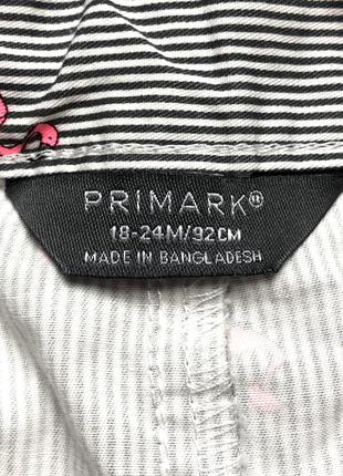 Хлопковые шорты девочке фламинго 🦩 primark 18-24 мес3 фото