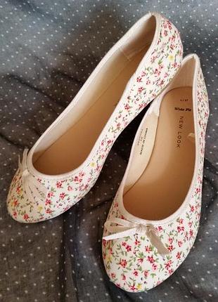 Текстильные балетки тапочки new look размер 36-37