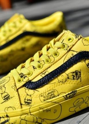 Кеди old skool vans x peanuts "yellow"8 фото