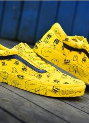 Кеди old skool vans x peanuts "yellow"2 фото