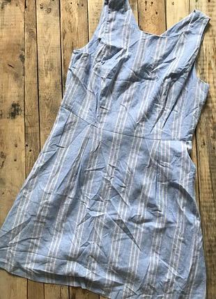 Плаття в смужку льон