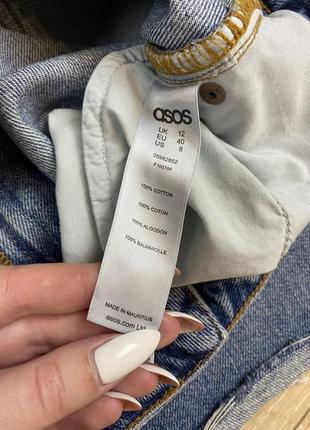 Asos идеальная плотная базовая мини юбка с необработанным низом 🔥8 фото