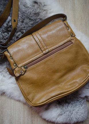 Крута шкіряна сумка з довгою ручкою4 фото