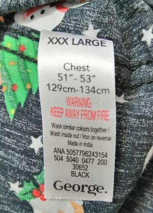 Тенниска новогодняя george, 100% хлопок, xxxl-4xl. новая! 4