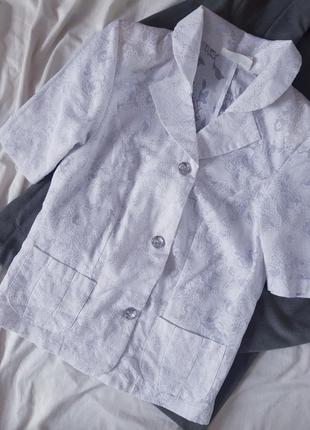 Піджак блузка на короткий рукав2 фото