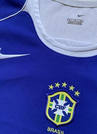 Мужская винтажная футбольная джерси nike brazil jersey away blue royal authentic 035 фото