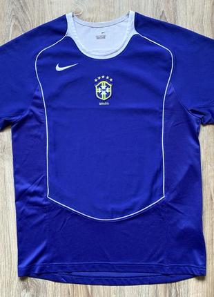 Мужская винтажная футбольная джерси nike brazil jersey away blue royal authentic 0310 фото