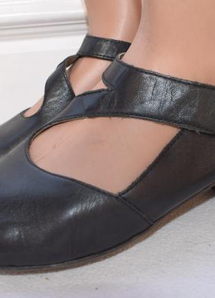 Кожаные туфли балетки лодочки rieker р.39 25,5 см1 фото