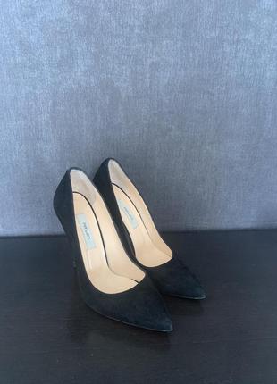 Туфли лодочки замшевые