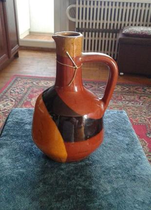 Глечик керамічний клейодний виріб глазур часів зір вінтаж нюанс