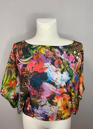 Трикотажна кофта кімоно з прикрасою великий розмір