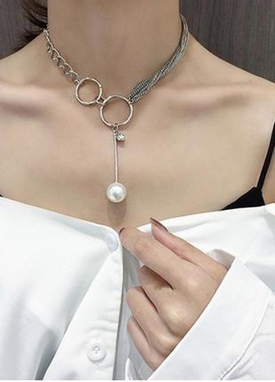 🏵модное ожерелье с цепями, новое! арт. 4114