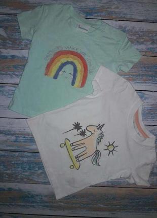 Лот-2шт.! набір бавовняних футболок impidimpi, р. 62/68 (3-6міс.)