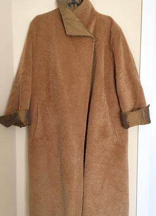 Max mara шикарное демисезонное двухсторонне пальто альпака-шерсть