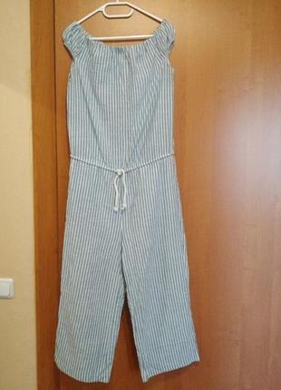 Комбинезон в пижамном стиле в полоску на лето, хлопок week 38 размер