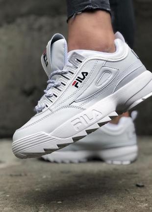 Disruptor 2 full white белые кроссовки фила