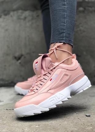 Disruptor 2 rosy lacquered розовые кроссовки фила1 фото