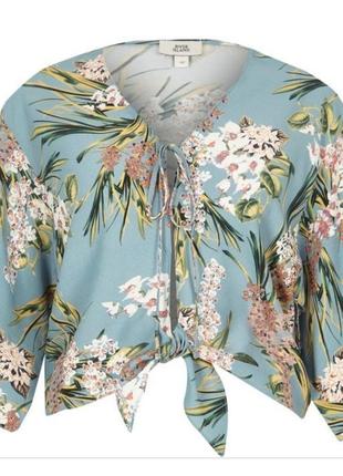 River island топ на завязках с узлом