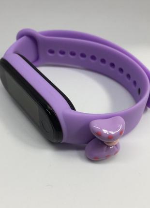 Ремінець mi band 5 mi band 6 бузковий 🎀 😍3 фото