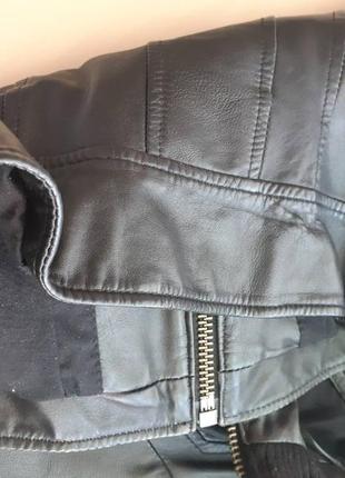 Фирменная кожаная куртка mng casual р-р xs (на подростка или очень худенькую).5 фото