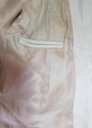 Стильна шкіряна курточка молочного кольору виконанні estelle, - австралія, розмір s -m8 фото