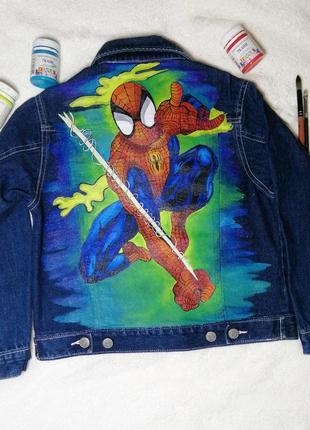 Джинсова курточка spider-man1 фото