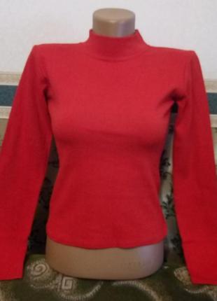 Гольфик нова кофтинка з високим горлом на дівчинку гольф водолазка червоний