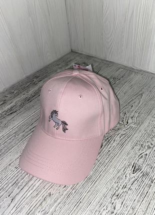 Кепка бейсболка розовая с единорогом