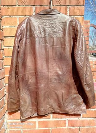 Роскошный кожаный пиджак, куртка polar leder5 фото