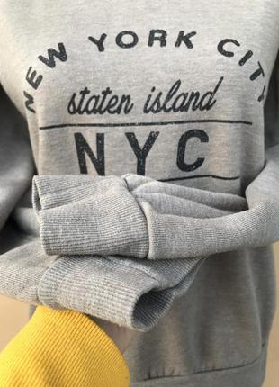 Толстовка худи кофта свитер бежевая new york3 фото