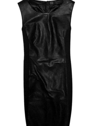 Сукня міді футляр з натуральної шкіри2 фото
