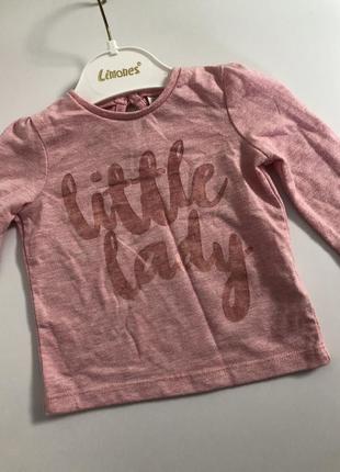 Кофта реглан лонгслив на дівчинку 3 6 62 64 74