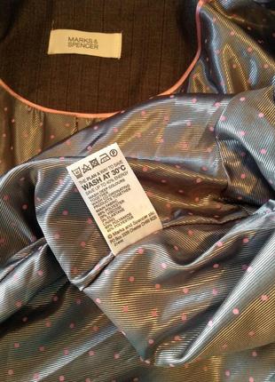Достойный приталенный пиджак в полоску бренда marks & spencer, р. 56-587 фото