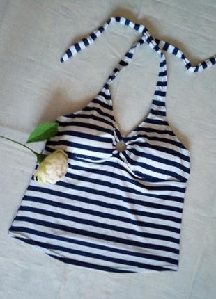 Купальник танкини, в полоску, верх, beachlife, р. 18/3xl