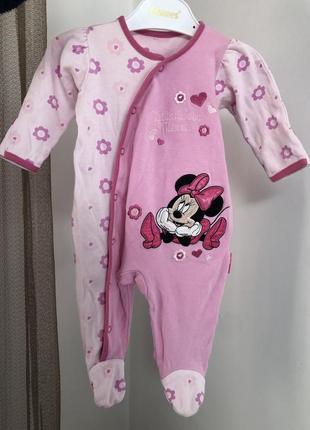 Боді чоловічок на дівчинку мінні маус mickey mouse disney minnie 0-3 56 - 62