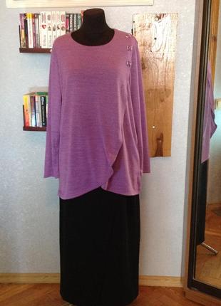 Трикотажна блуза - туніка (джерсі) бренду tigi, р. 56-583 фото